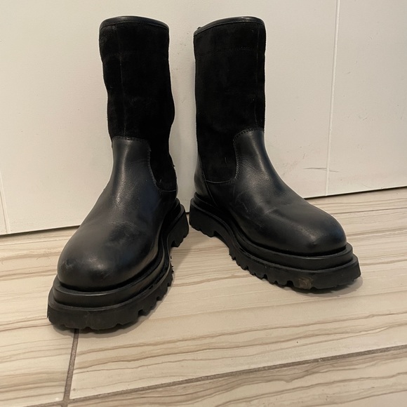 Free People Double Up Moto Boots size 37 (6.5) black - Picture 4 of 9
